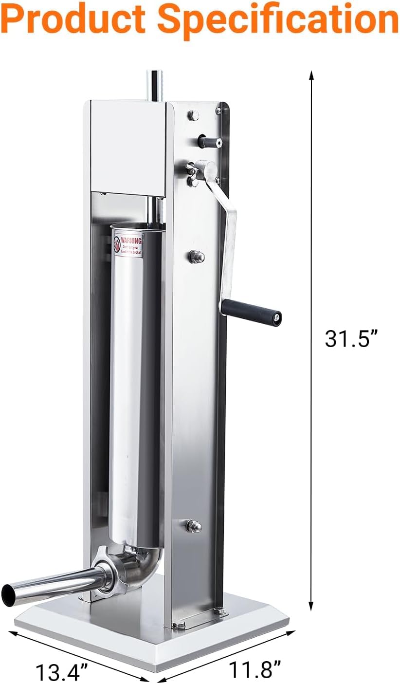 15L Sausage Stuffer with 5 Stainless Steel Tubes K584707