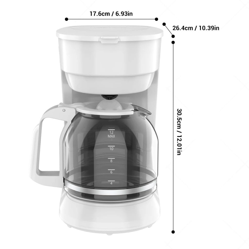 12-Cup Coffee Maker with Non-Drip Carafe, Keep Hot Plate, Black T54720