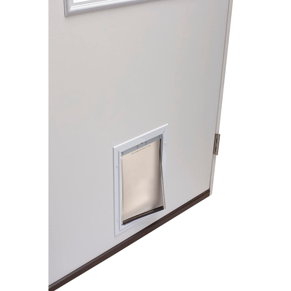 Steel Primed Left Hand In-Swing Prehung Front Door with Pet Door Clear Glass 36" x 80" H533657