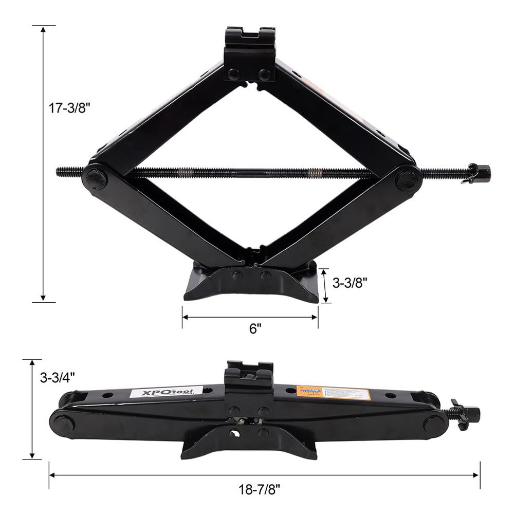 3-Ton Scissor Car Jack Kit with Lug Wrench T437