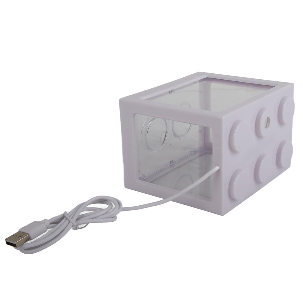 Mini Fish Tank Aquarium Bowl with USB LED Light V84894
