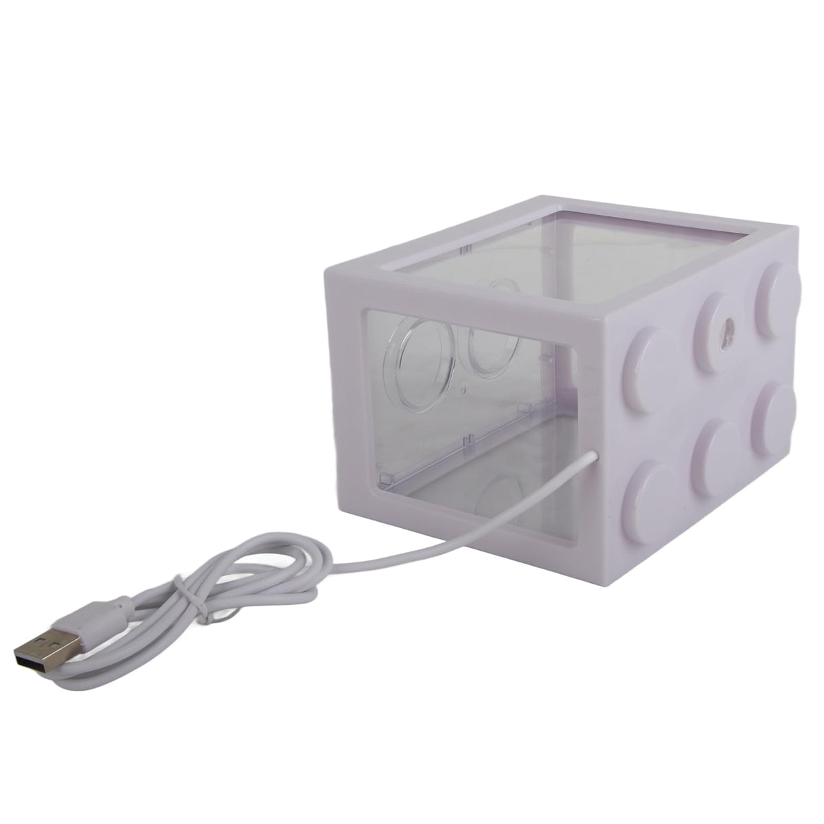 Mini Fish Tank Aquarium Bowl with USB LED Light V84894