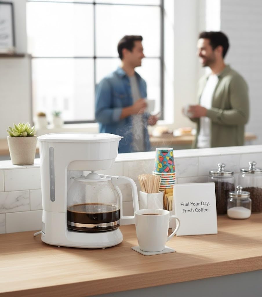 12-Cup Coffee Maker with Non-Drip Carafe, Keep Hot Plate, Black T54720