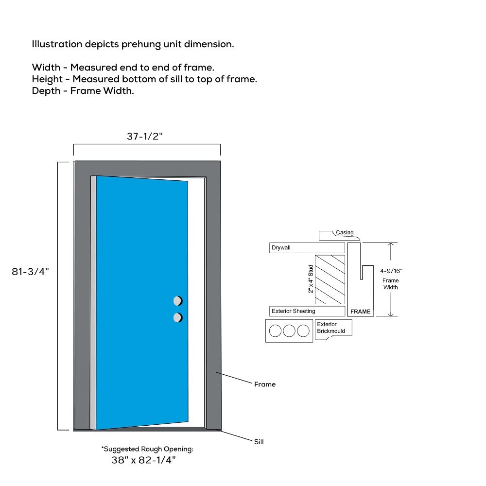 Steel Primed Left Hand In-Swing Prehung Front Door with Pet Door Clear Glass 36" x 80" H533657