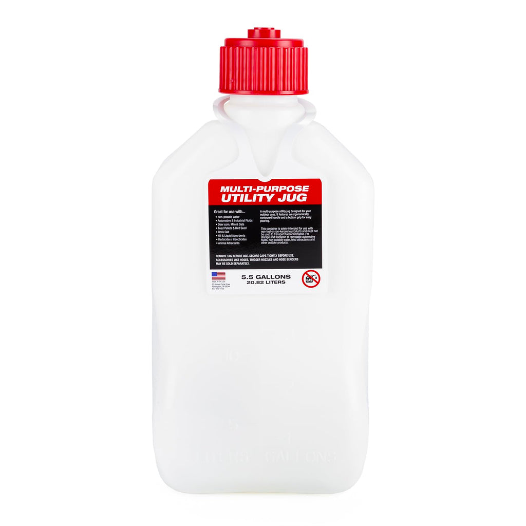 5.5 Gal. Square Motorsport Jug with Filler Hose X86252