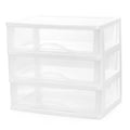 White 3 Drawer Plastic Stackable Storage Organizer F18057