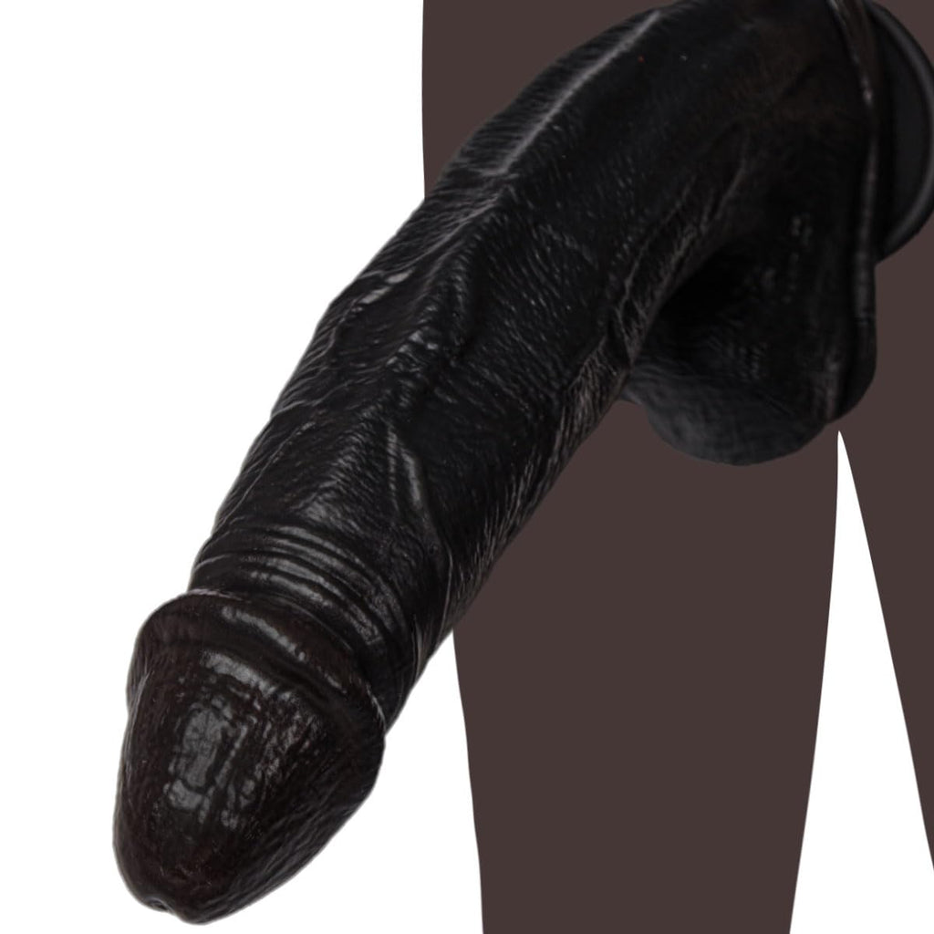 Black Realistic Silicone Dildo with Suction Cup T803