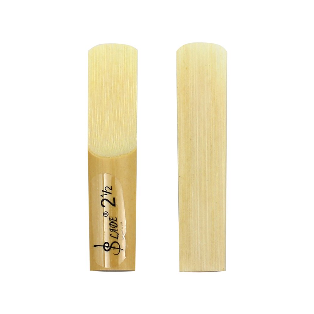 10 Pack Eb Alto Saxophone Reeds 2.5 Strength Bamboo Woodwind Reeds with Storage Case M95610