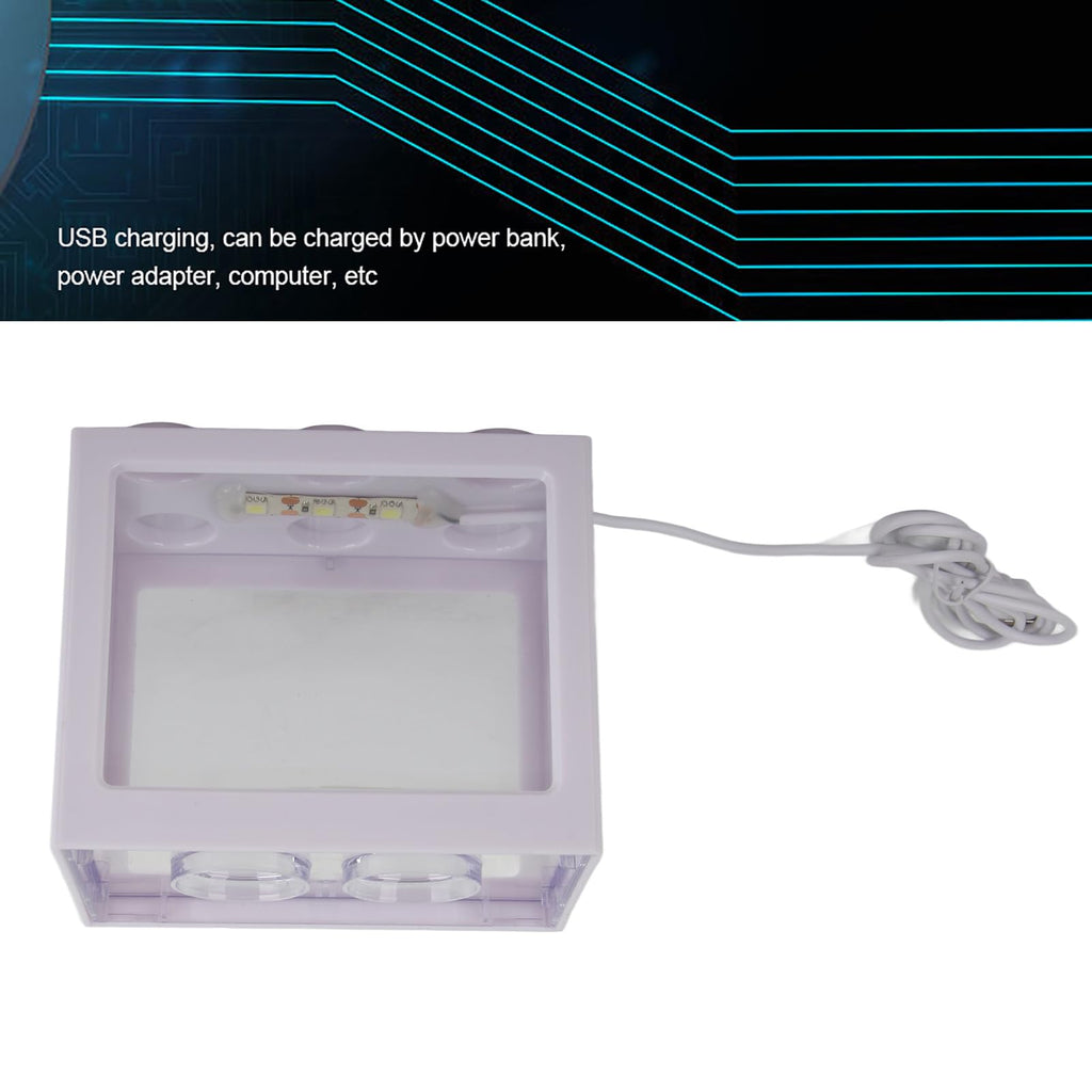 Mini Fish Tank Aquarium Bowl with USB LED Light V84894