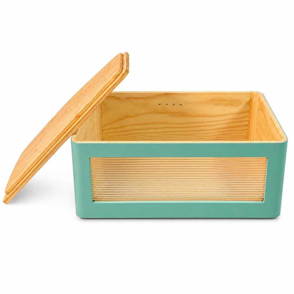 Wooden Bread Box with Cutting Board V2927