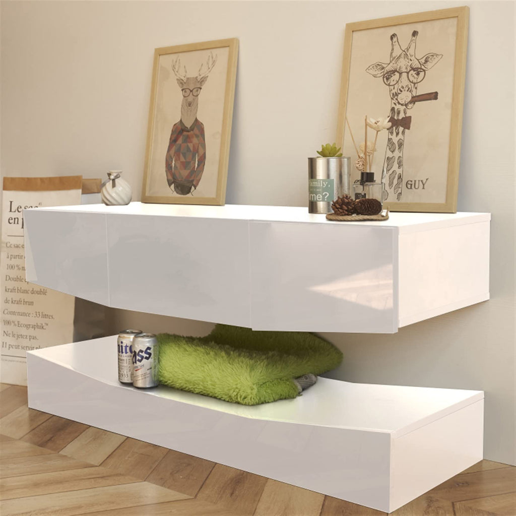 Black Floating TV Stand with 3 Drawers X131622