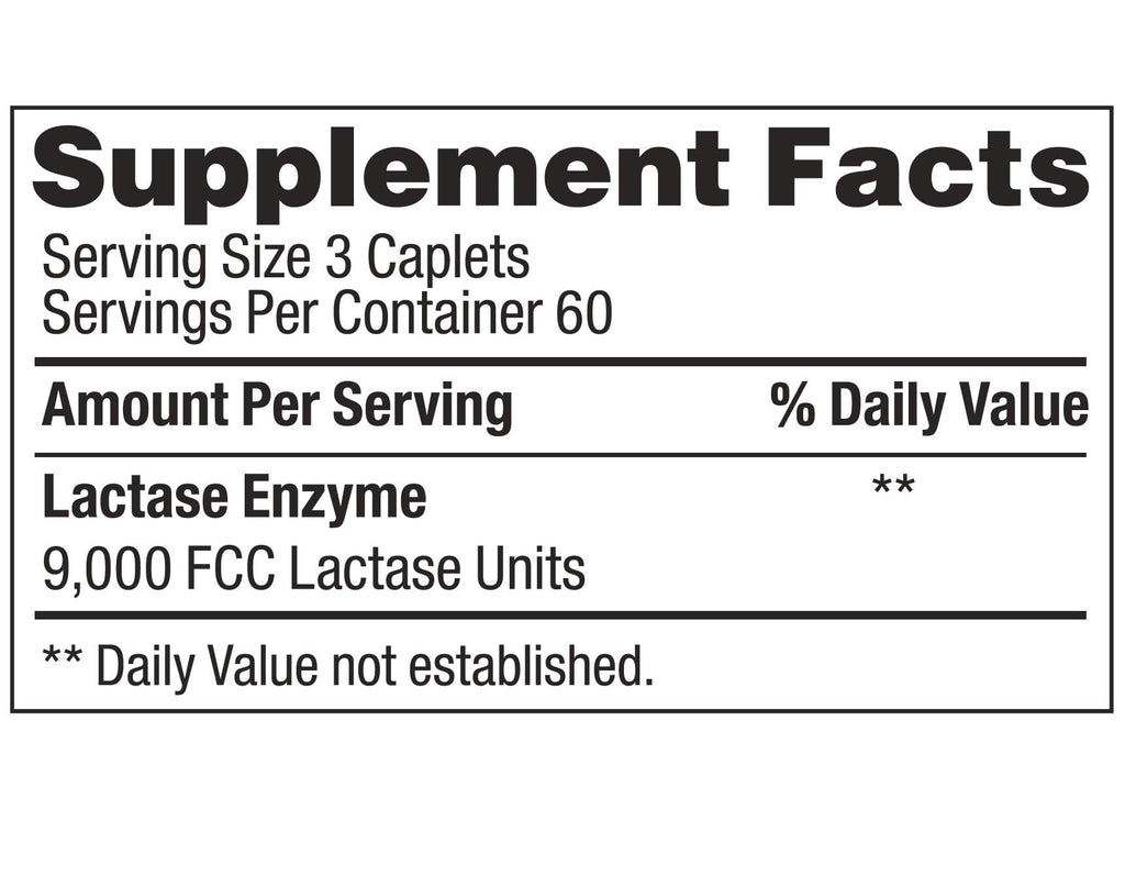 Lactase Enzyme 180 Caplets Y4023