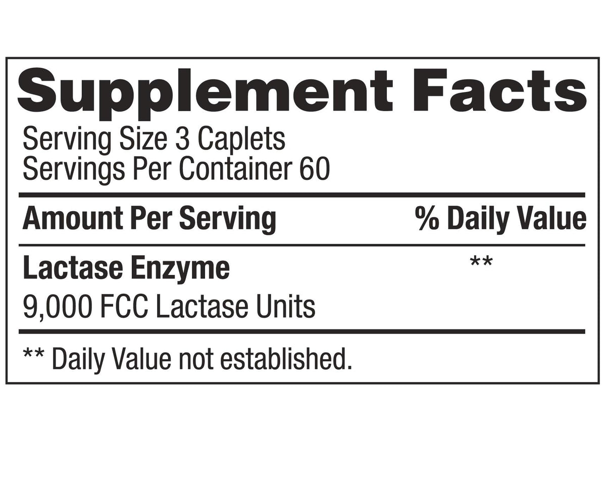 Lactase Enzyme 180 Caplets Y4023