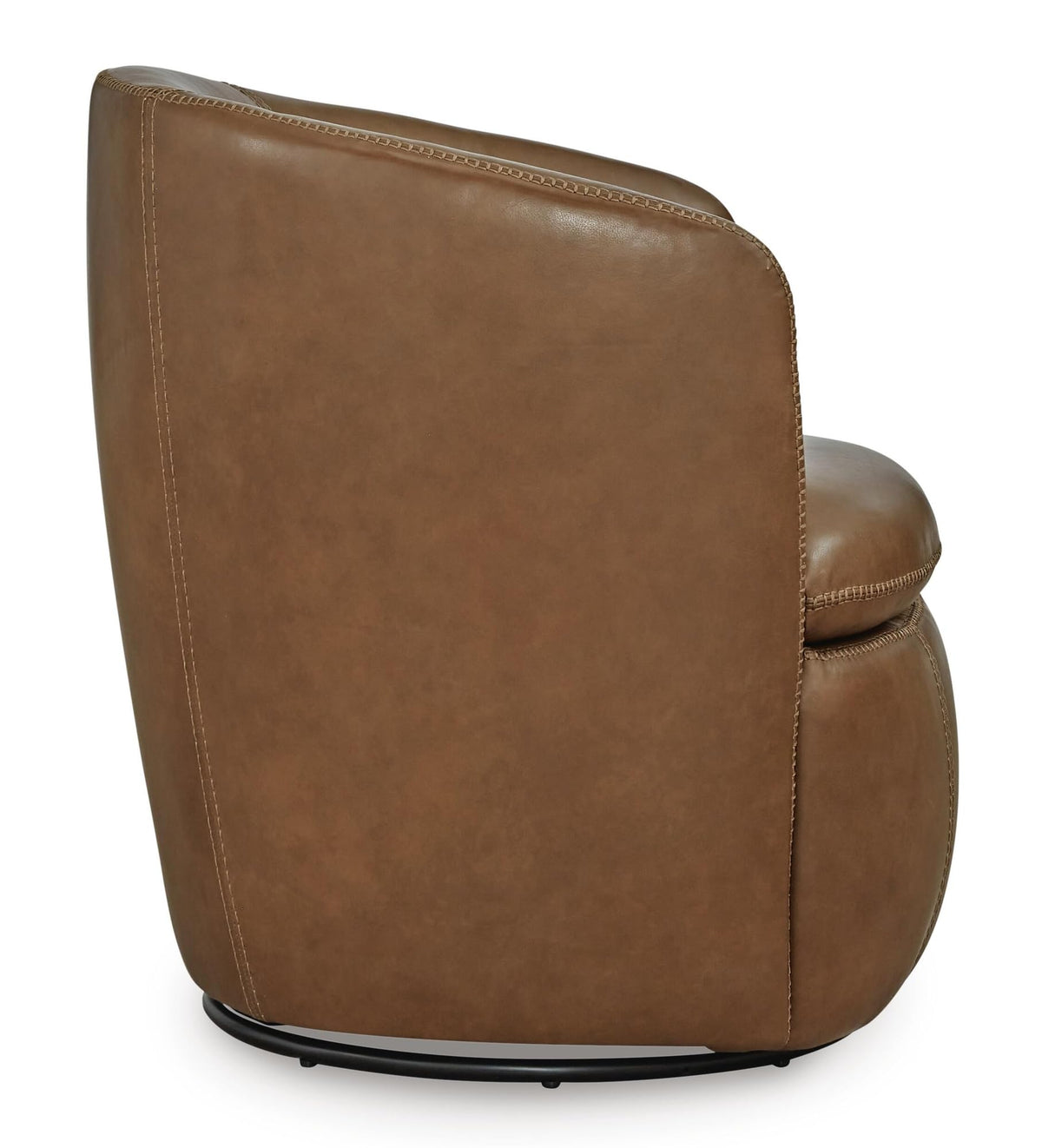 Top Grain Leather Swivel Barrel Chair N9805