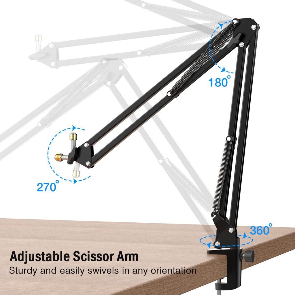 XLR/USB Dynamic Microphone Kit with Boom Arm V495