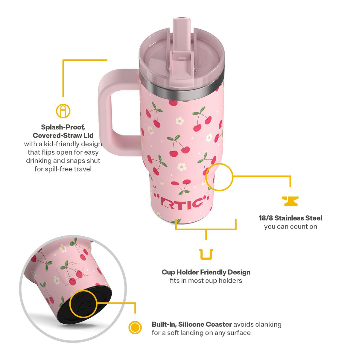 2 Pack 16oz Tumbler with Straw Lid D93636
