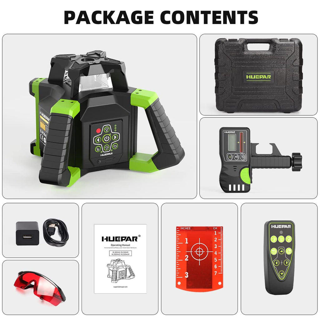 Red Self-Leveling Rotary Laser Level Kit E77314