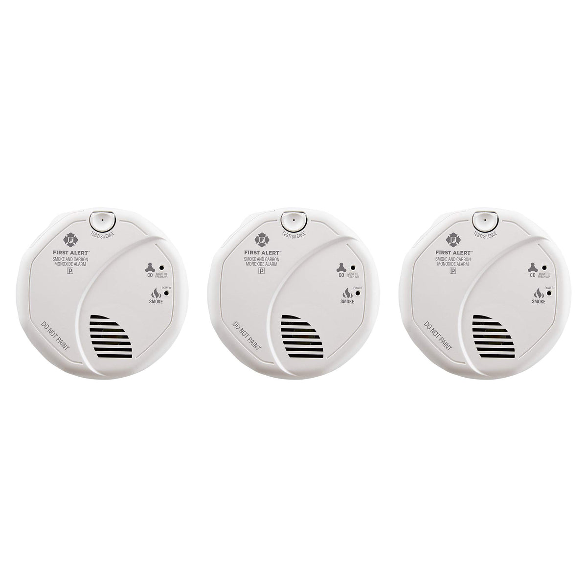 Hardwired Smoke and Carbon Monoxide Detector with Battery Backup, 3-Pack W51616