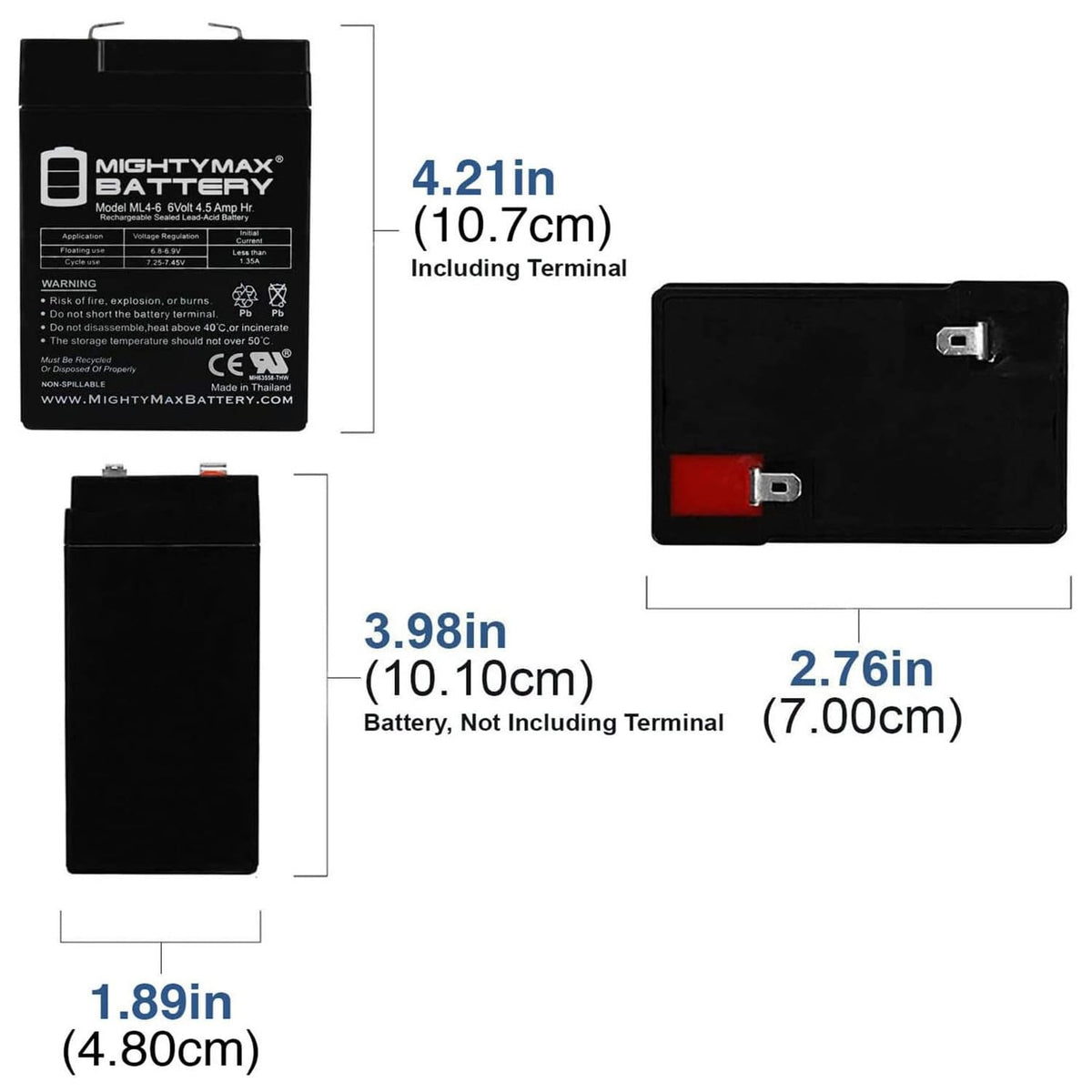 6V 4.5AH Battery 2 Pack H15626