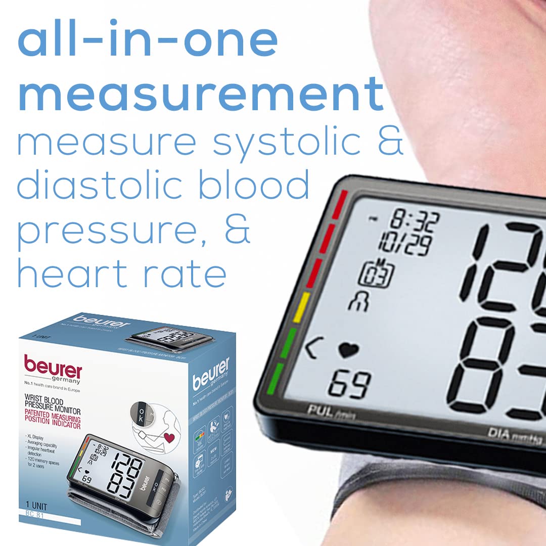 Wrist Blood Pressure Monitor with XL Cuff and Storage Case L42353