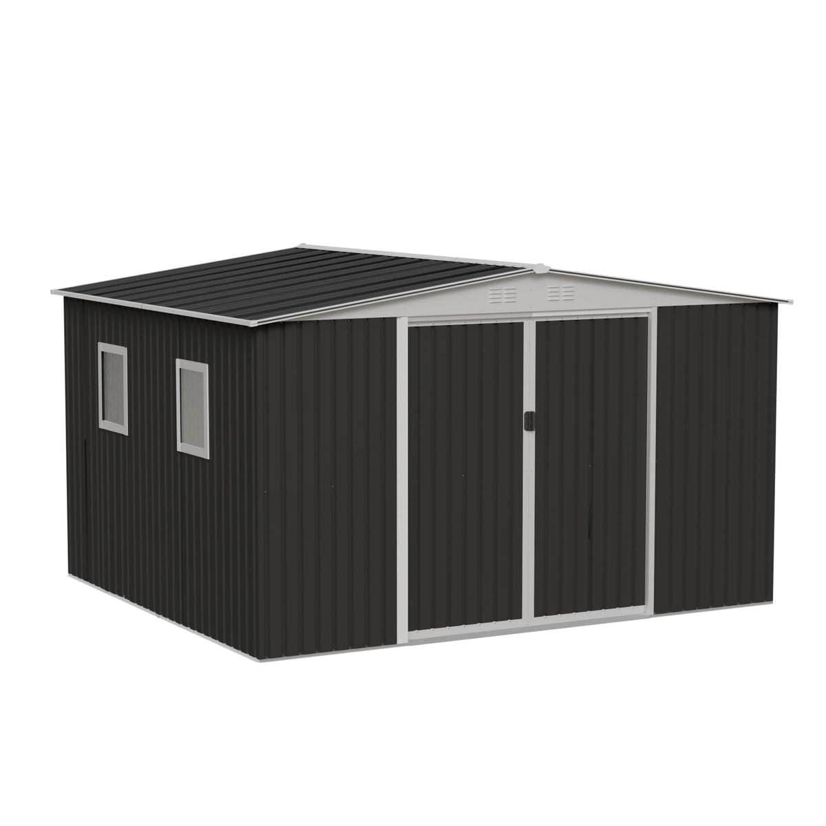 12x10 ft Metal Garden Shed H946