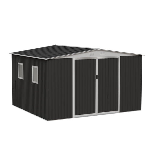 12x10 ft Metal Garden Shed H946