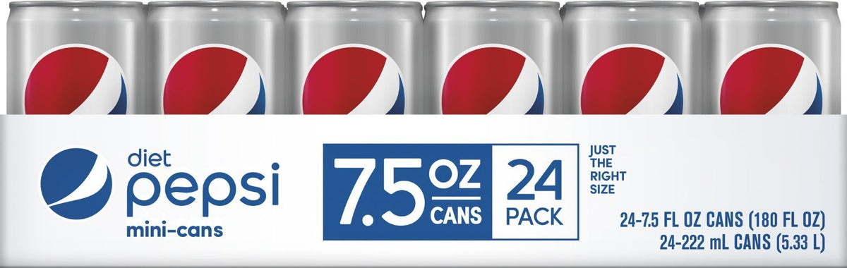 Diet Pepsi 7.5 Fl Oz Mini Cans 24 Pack K76826