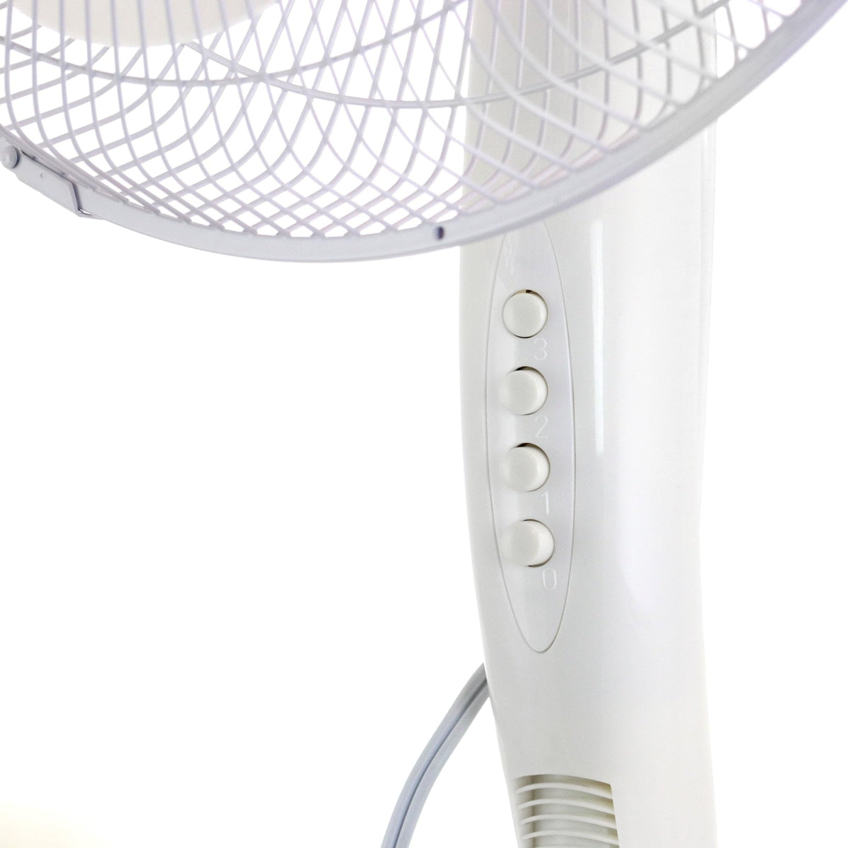 16 Inch 3 Speeds White Oscillating Stand Fan F272