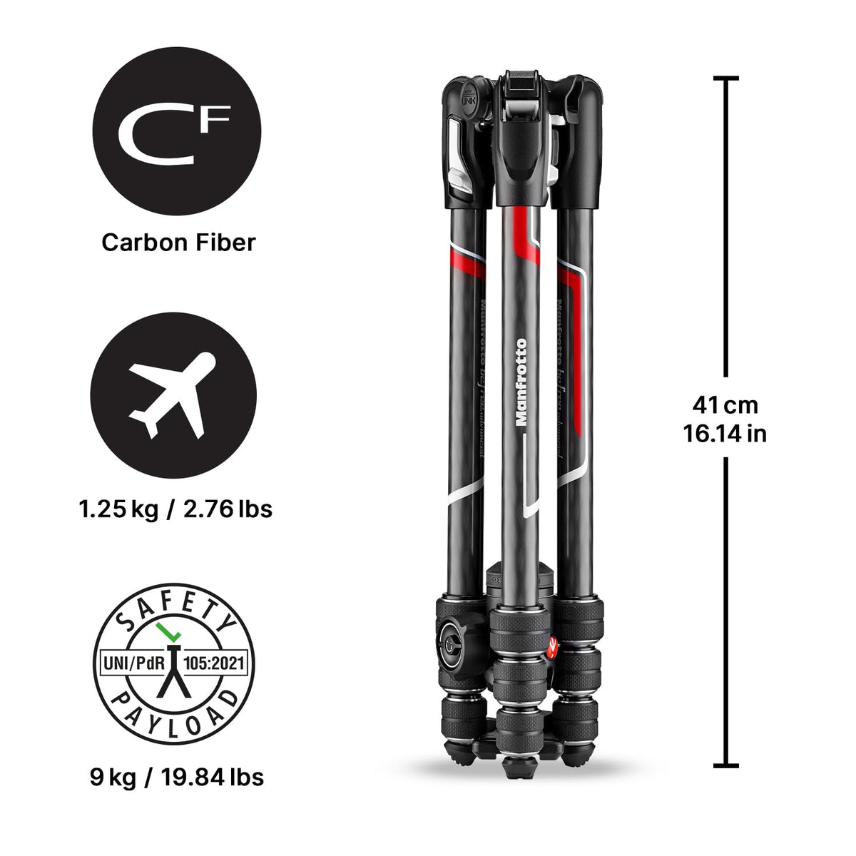 Camera Tripod Kit with Fluid Head and Twist Closure K7729