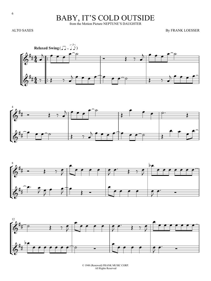Christmas Alto Saxophone Duets W7151