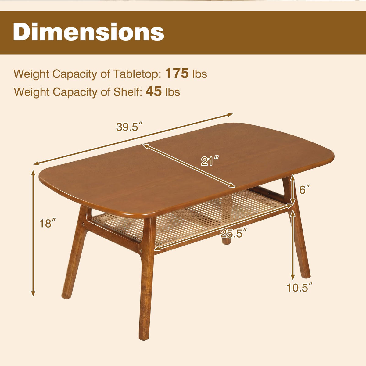 Rattan Wood Coffee Table C566479