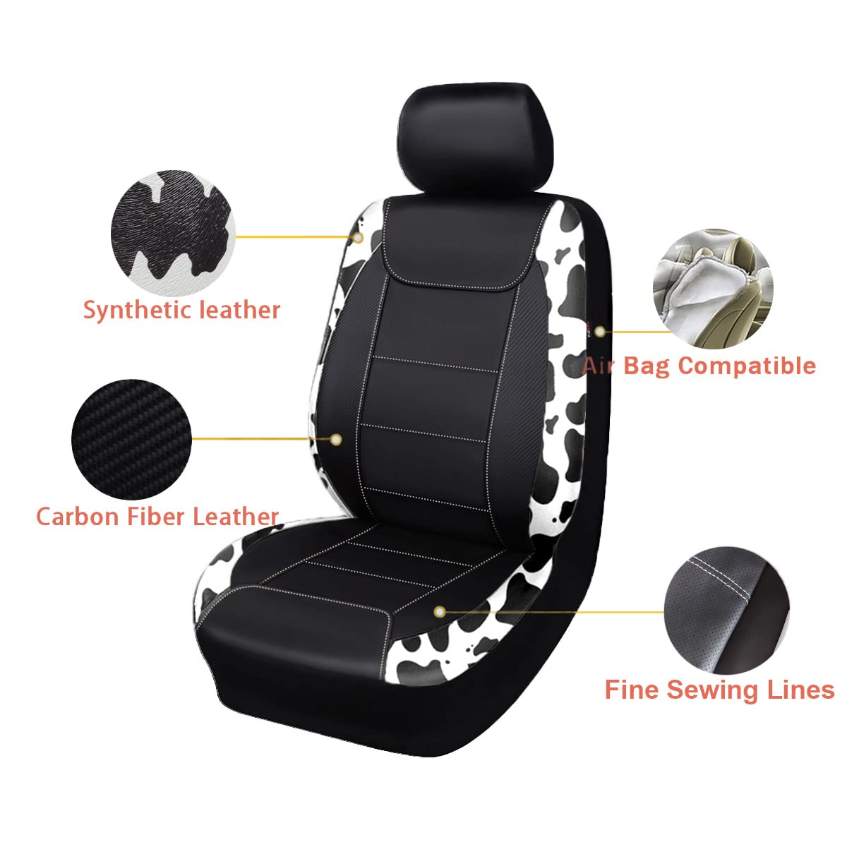 Water Proof Faux Leather Car Seat Covers Full Set L612