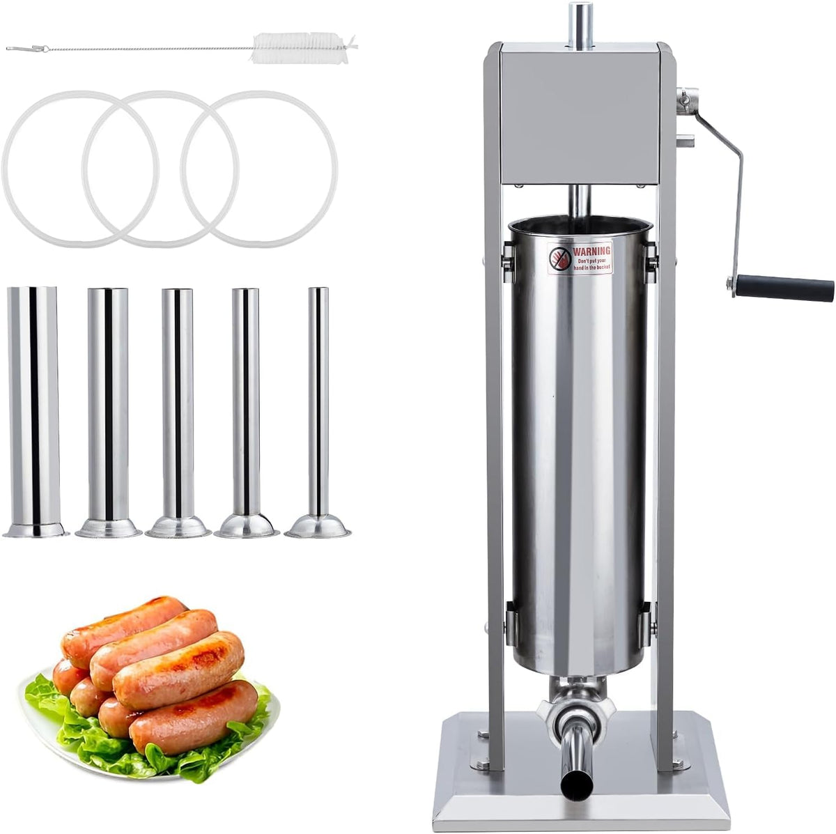15L Sausage Stuffer with 5 Stainless Steel Tubes K584707