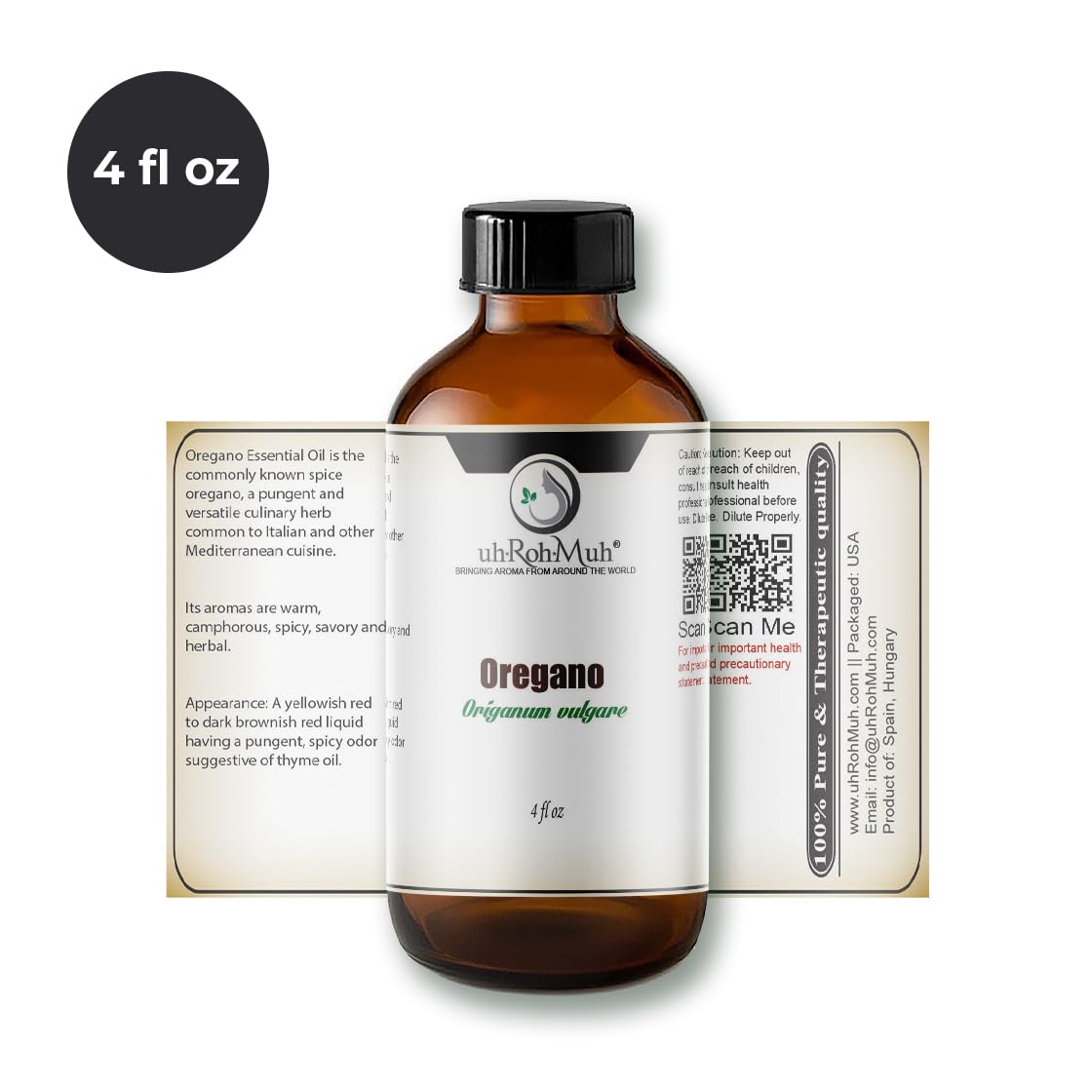 Steam Distilled Oregano Essential Oil 4 Fl Oz A30986
