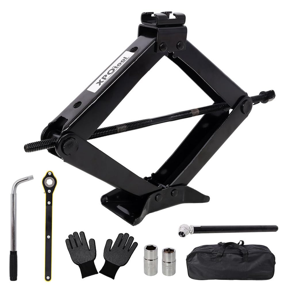 3-Ton Scissor Car Jack Kit with Lug Wrench T437