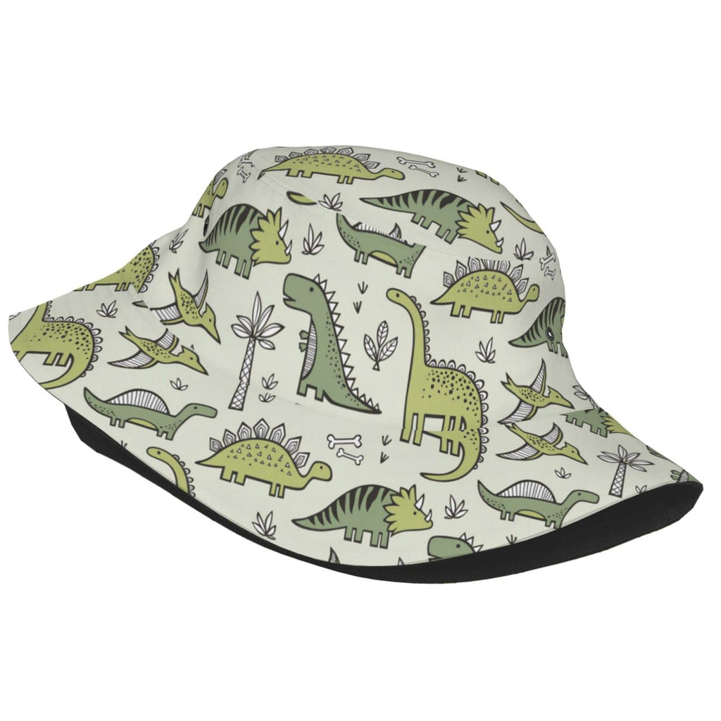 Light Blue Cat Cartoon Print Bucket Hat E44054
