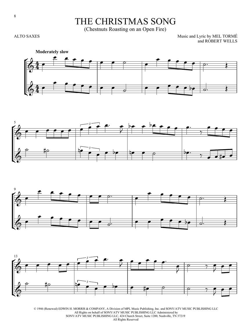 Christmas Alto Saxophone Duets W7151