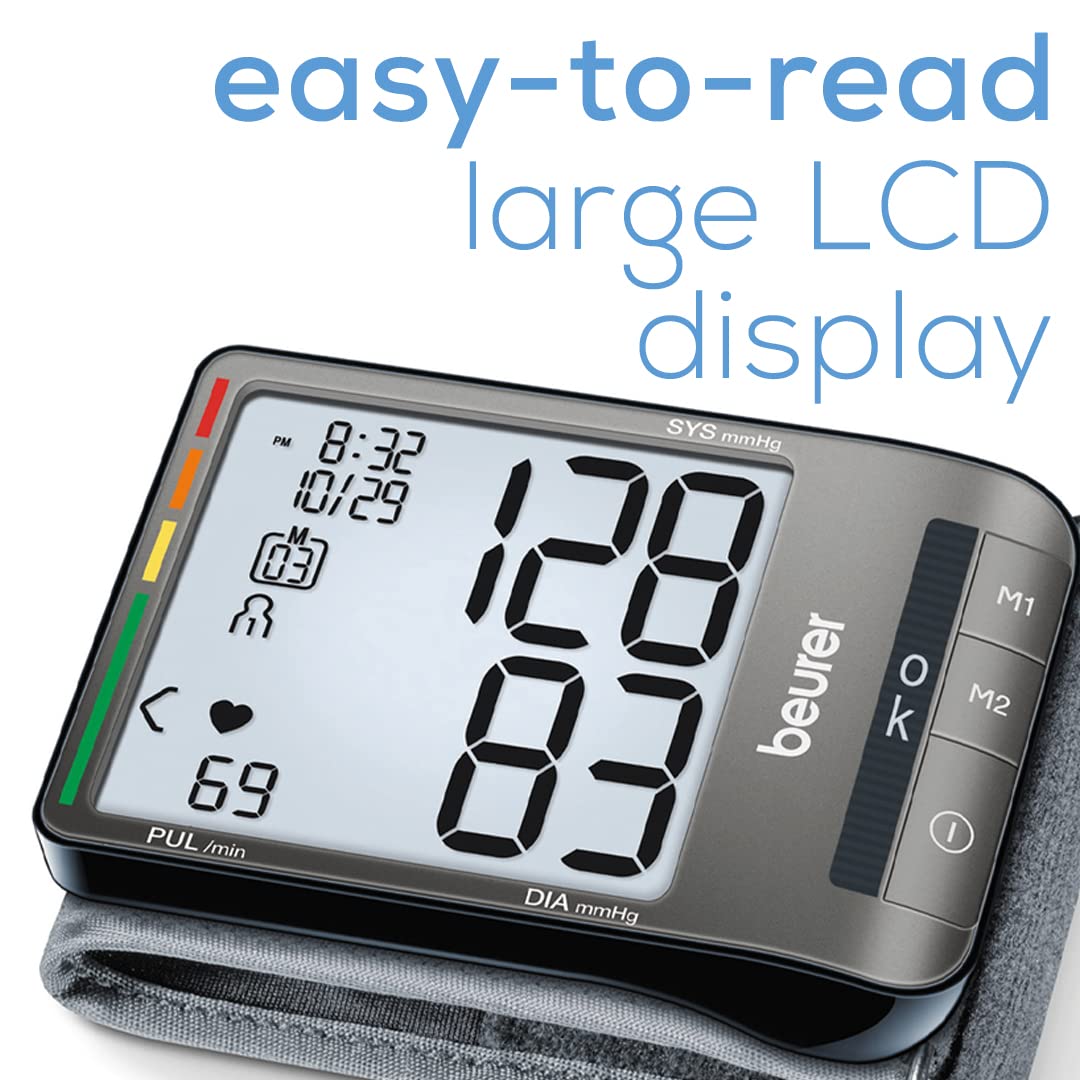 Wrist Blood Pressure Monitor with XL Cuff and Storage Case L42353