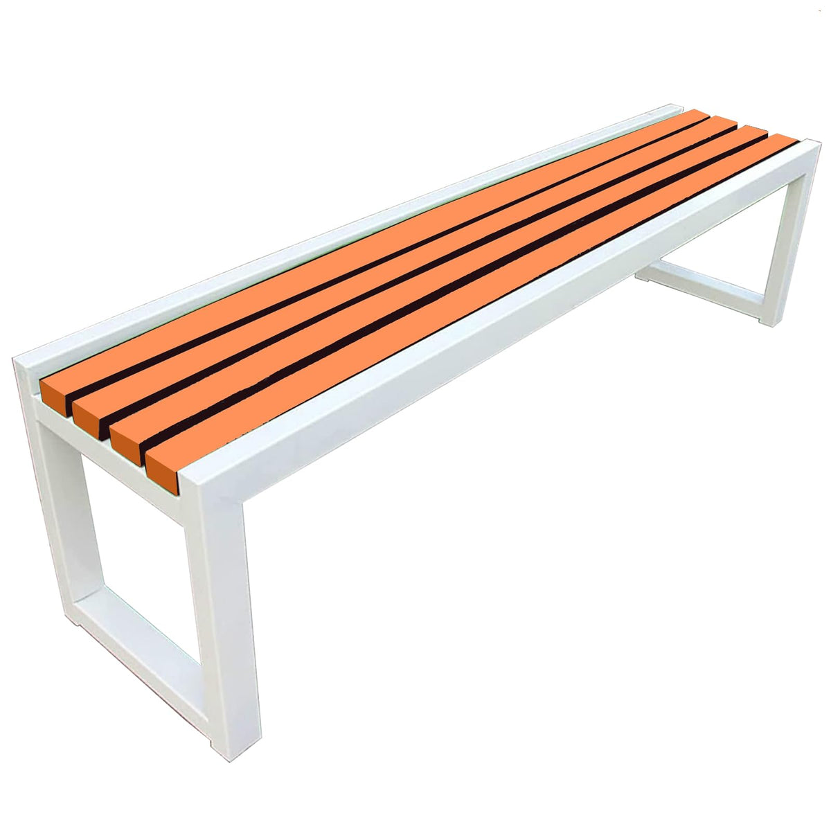 Weatherproof Metal Garden Bench Cast Iron Outdoor Seating Z37688