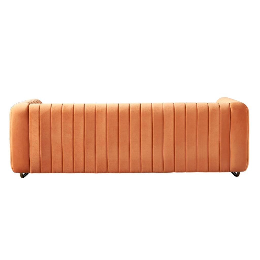 Orange Velvet Sofa Couch U334