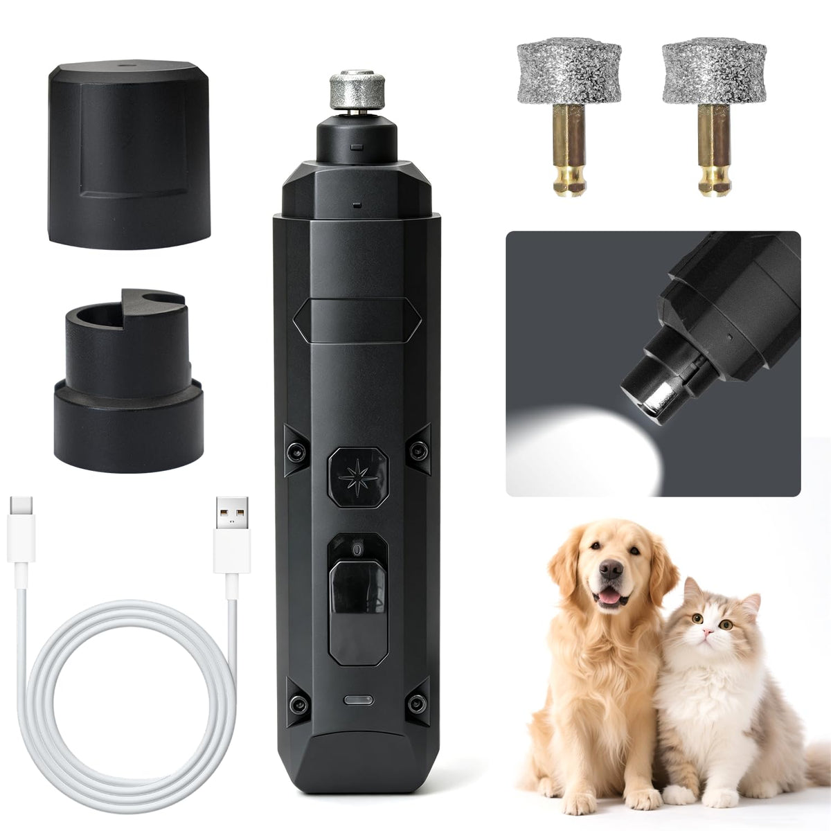 Dog Nail Grinder Silent Cordless Grooming N50651