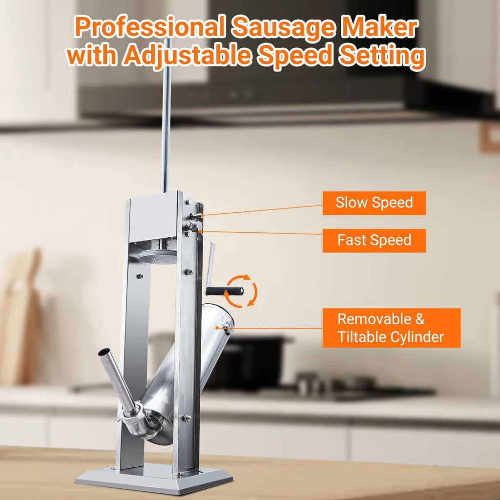 15L Sausage Stuffer with 5 Stainless Steel Tubes K584707