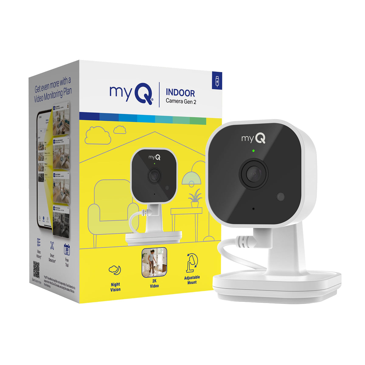 2K Smart Wi-Fi Indoor Security Camera with Night Vision Q3828