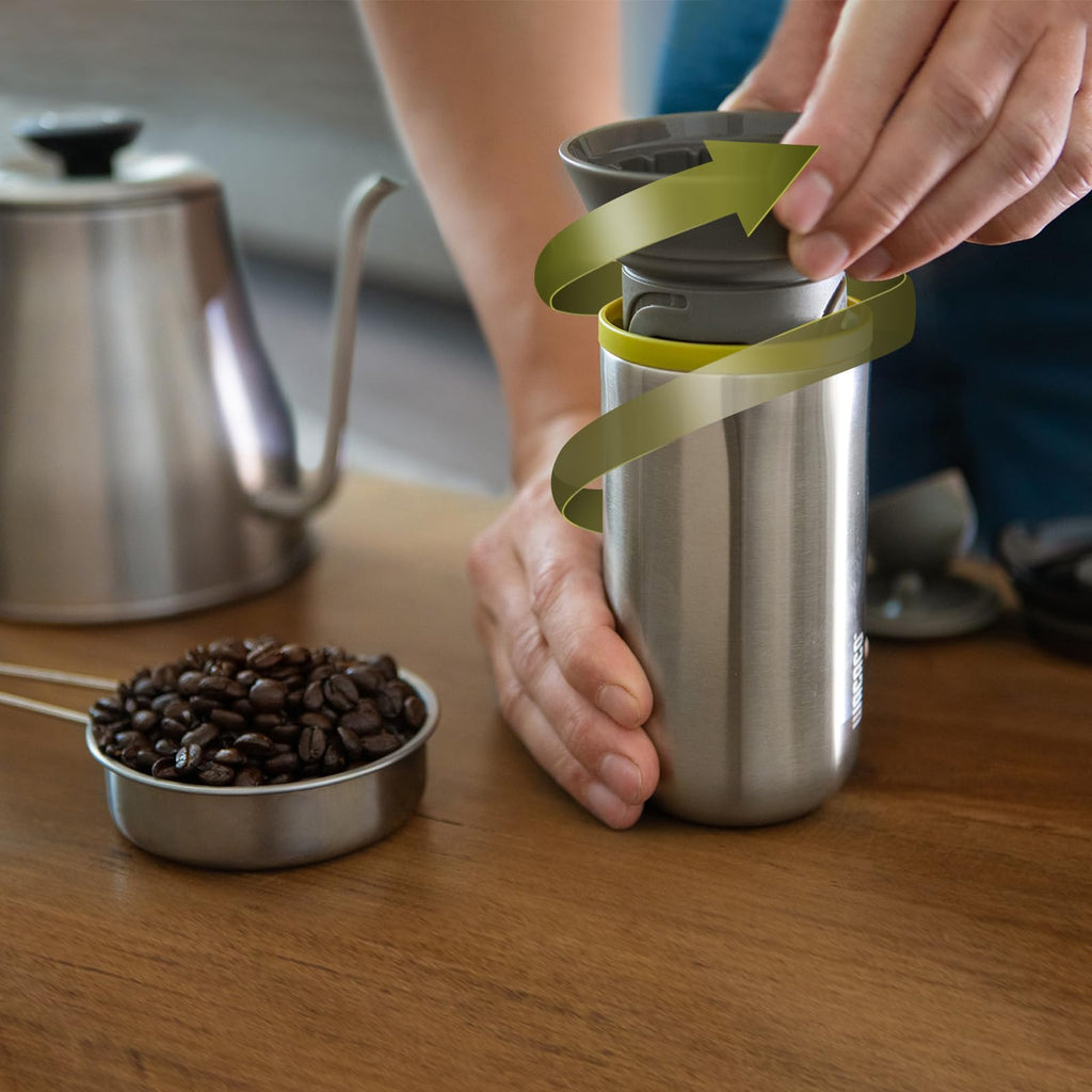 Portable Stainless Steel Drip Coffee Maker with 10 Cone Paper Filters G99820
