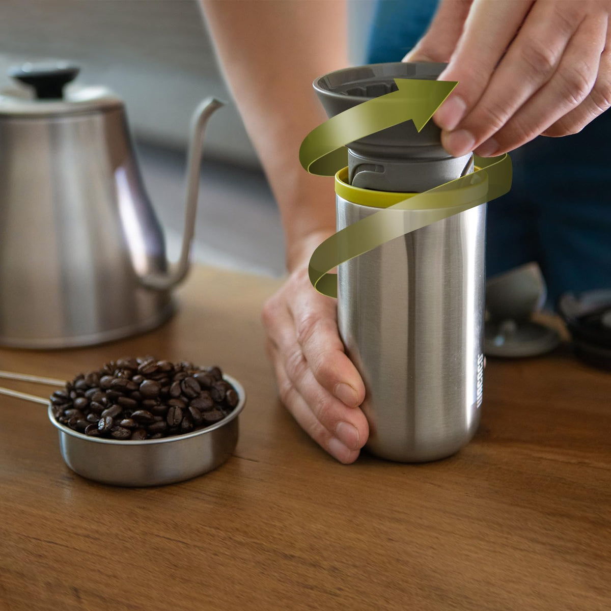 Portable Stainless Steel Drip Coffee Maker with 10 Cone Paper Filters G99820