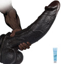 Black Realistic Silicone Dildo with Suction Cup T803