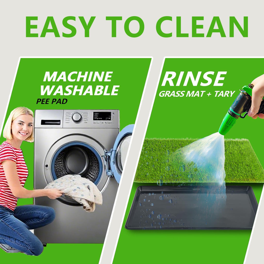 Reusable Dog Loo System with Artificial Grass Turf, Tray, 35x23in M26213