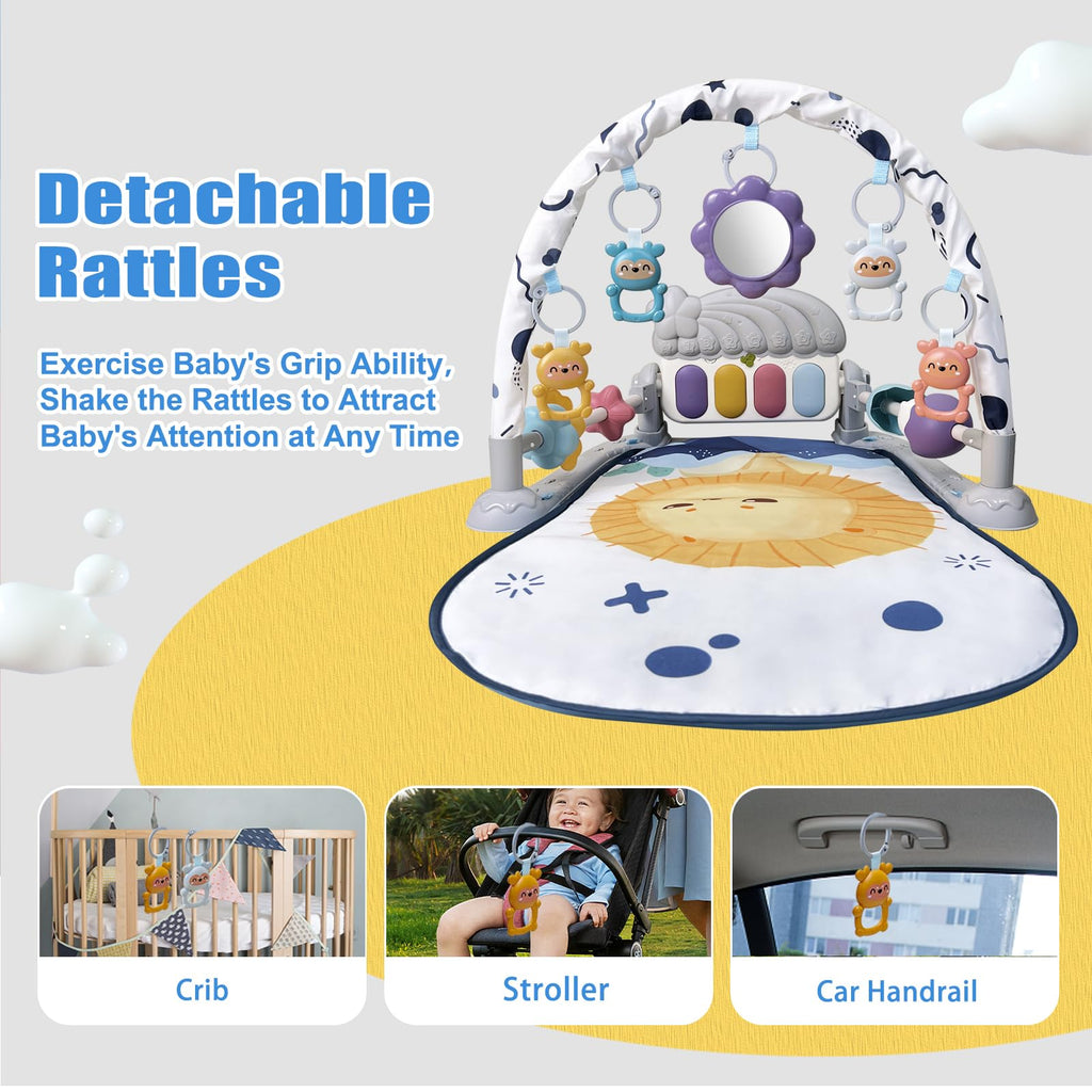 Baby Play Gym Mat with Music and Light Q176