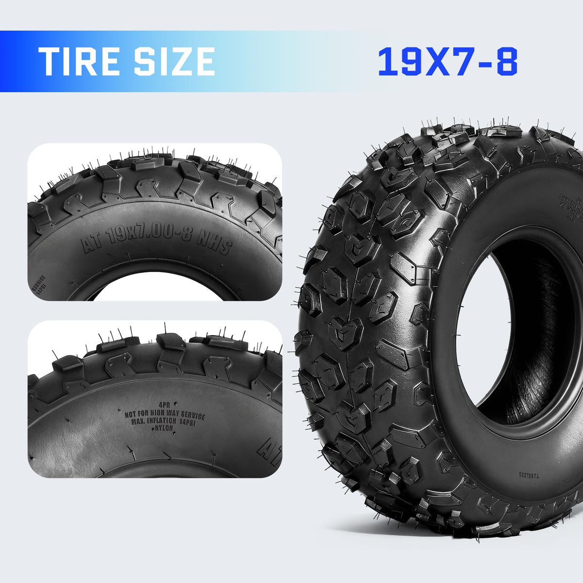 Set of 4 ATV/UTV Tires 19x7-8 S71951