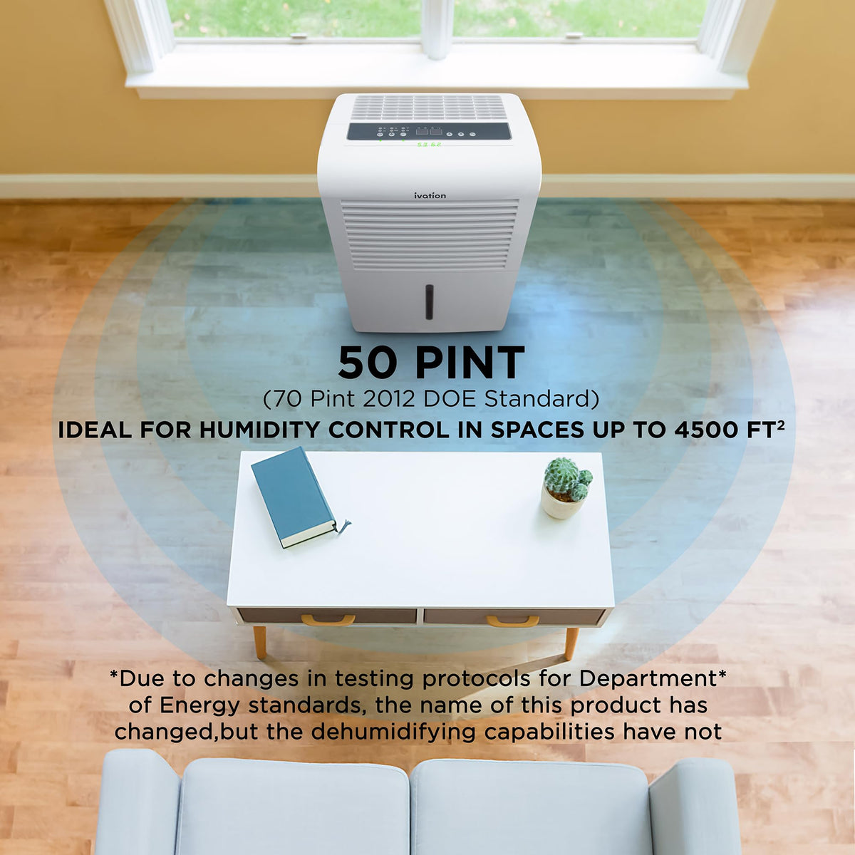 50 Pint Smart Wi-Fi Dehumidifier with Hose K40402